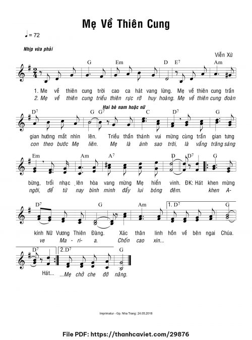 Mẹ về Thiên Cung - Viễn Xứ - trang 1