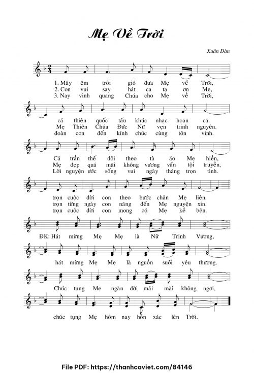 Mẹ về trời - Xuân Đàn - trang 1
