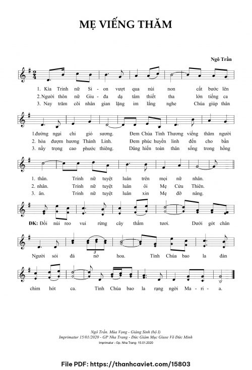 Mẹ viếng thăm - Ngô Trần - trang 1
