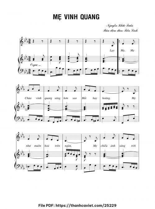 Mẹ vinh quang - Tiến Linh - trang 1