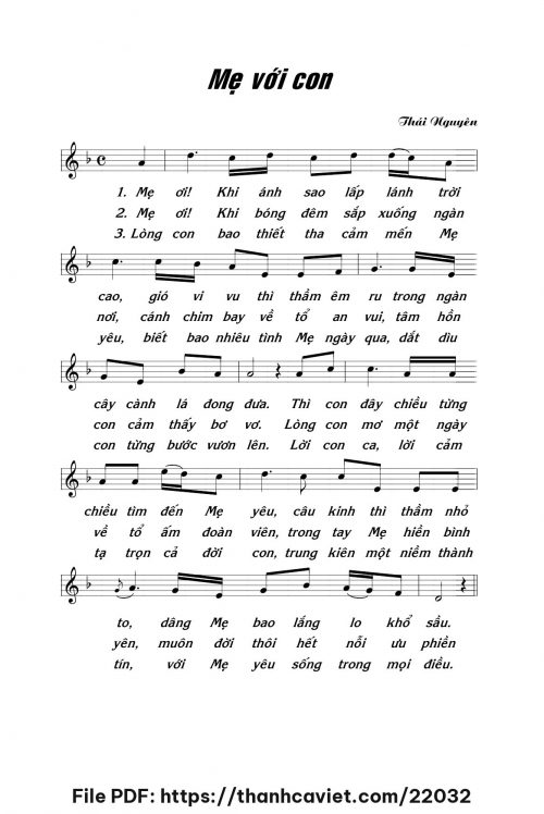 Mẹ với con - Lm. Thái Nguyên - trang 1