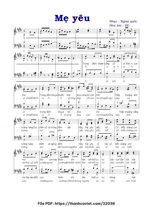 Mẹ yêu - Nhạc quốc tế - trang 1