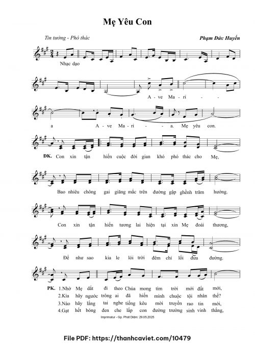 Mẹ yêu con - Phạm Đức Huyến - trang 1
