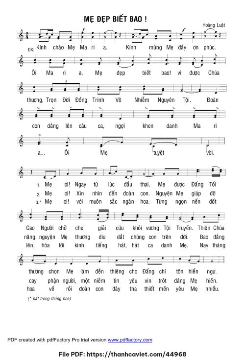 Mẹ đẹp biết bao - Lm. Hoàng Luật - trang 1