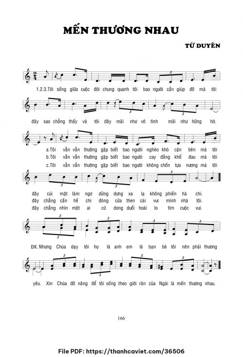 Mến thương nhau - Lm. Từ Duyên - trang 1