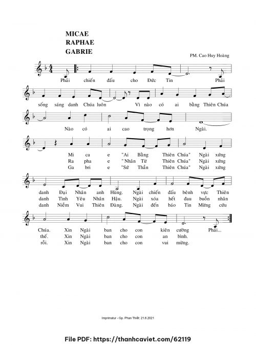 Micae – Raphae – Gabrie - Cao Huy Hoàng - trang 1
