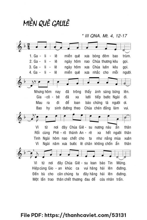 Miền quê Galilê - Lm. La Thập Tự - trang 1
