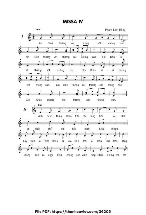 MISA IV - Lm. Phạm Liên Hùng - trang 1