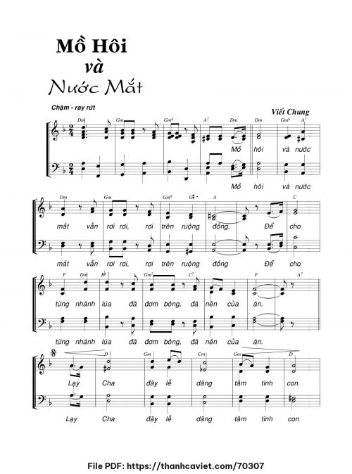 Mồ hôi và nước mắt - Viết Chung - trang 1