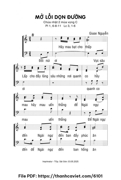 Mở lối dọn đường - Giuse Nguyễn - trang 1