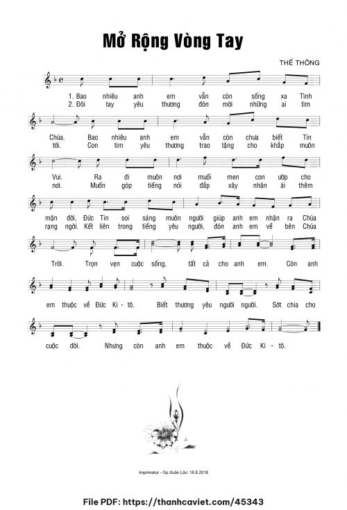 Mở rộng vòng tay - Thế Thông - trang 1