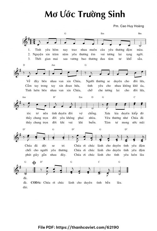 Mơ ước trường sinh - Cao Huy Hoàng - trang 1