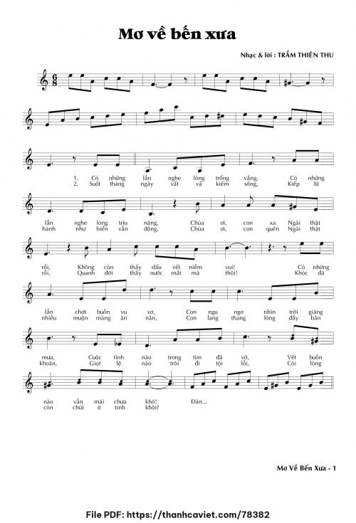 Mơ về bến xưa - Trầm Thiên Thu - trang 1