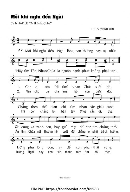 Mỗi khi nghĩ đến Ngài - Lm. DUYLINH.PHN - trang 1