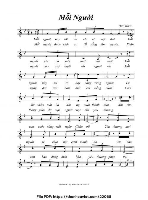 Mỗi người - Đức Khải - trang 1