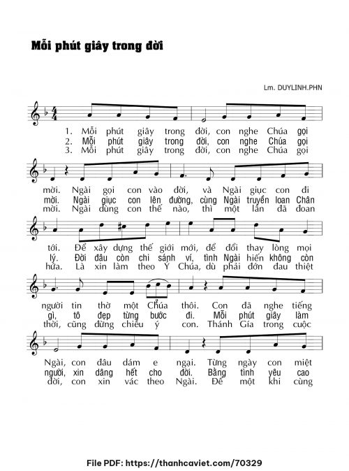 Mỗi phút giây trong đời - Lm. DUYLINH.PHN - trang 1