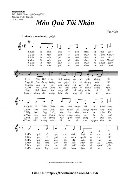 Món quà tôi nhận - Ngọc Cẩn - trang 1