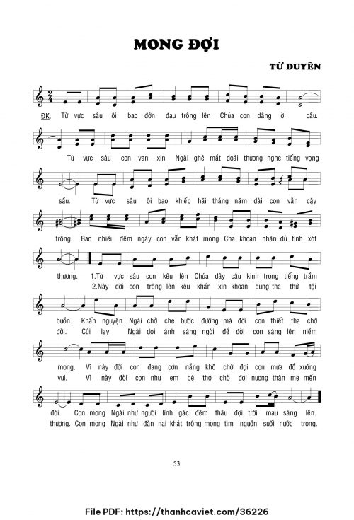 Mong đợi - Lm. Từ Duyên - trang 1