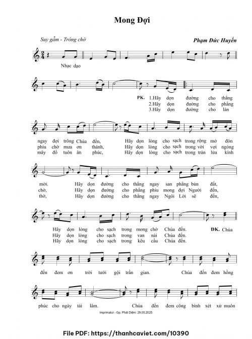 Mong đợi - Phạm Đức Huyến - trang 1