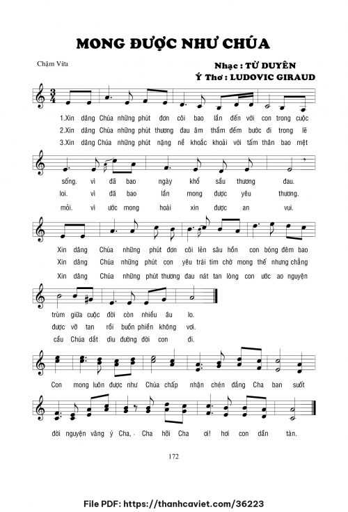 Mong được như Chúa - Lm. Từ Duyên - trang 1