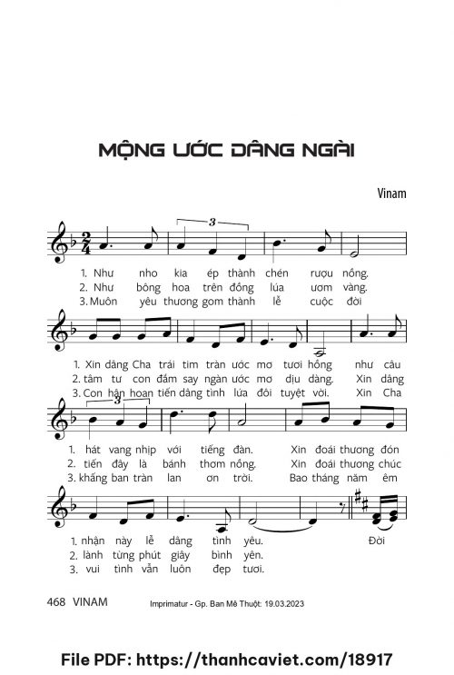 Mộng ước dâng Ngài - Vinam - trang 1
