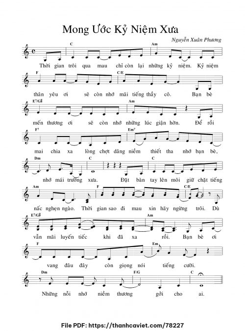 Mong Ước Kỷ Niệm Xưa - Nguyễn Xuân Phương - trang 1