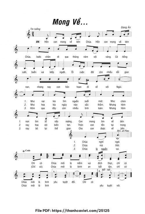 Mong về… - Giang Ân - trang 1