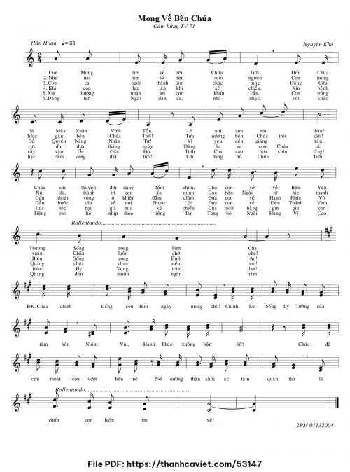 Mong về bên Chúa - Nguyên Kha - trang 1