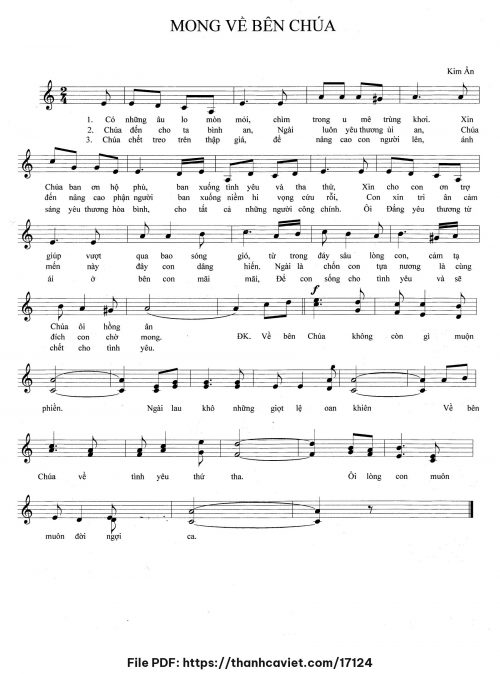 Mong về bên Chúa - Kim Ân - trang 1