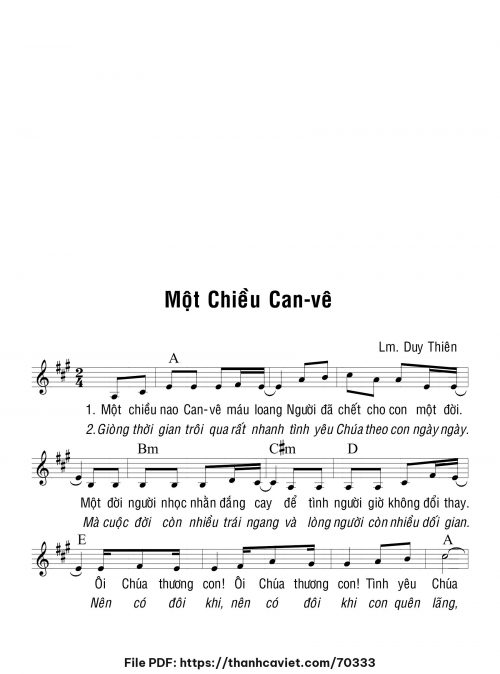 Một chiều Canvê - Lm. Duy Thiên - trang 1
