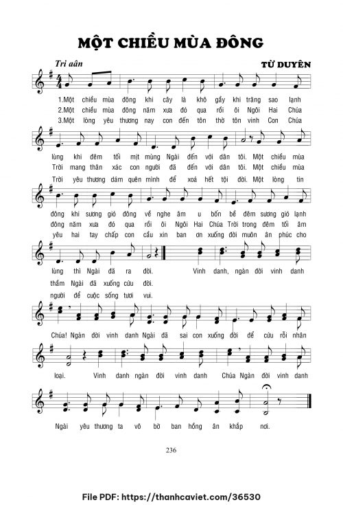 Một chiều mùa đông - Lm. Từ Duyên - trang 1