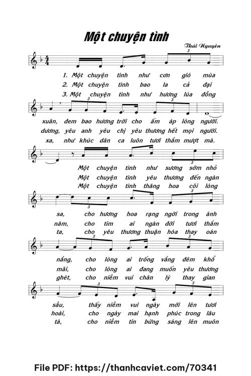 Một chuyện tình - Lm. Thái Nguyên - trang 1
