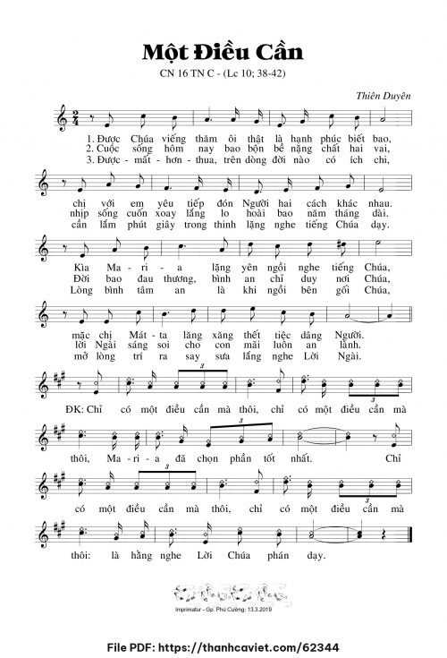Một điều cần - Thiên Duyên - trang 1