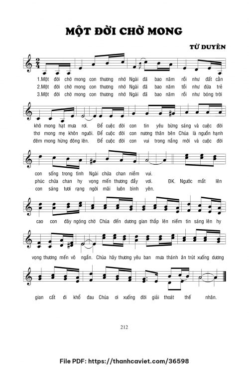 Một đời chờ mong - Lm. Từ Duyên - trang 1