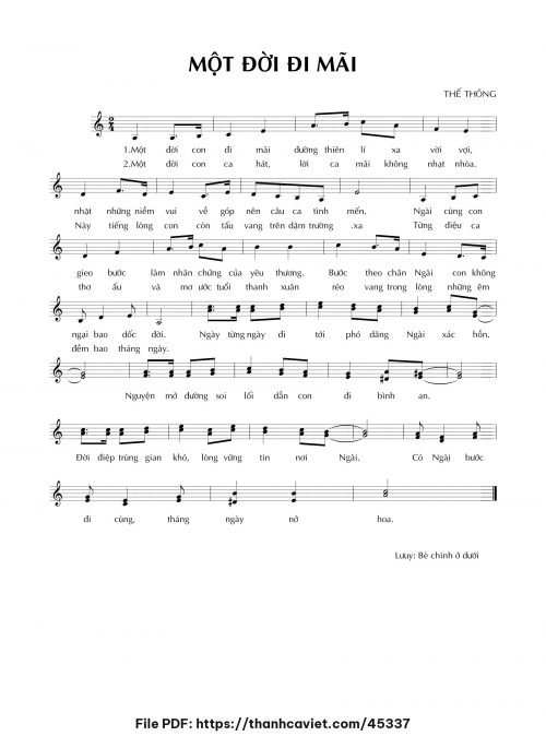 Một đời đi mãi - Thế Thông - trang 1