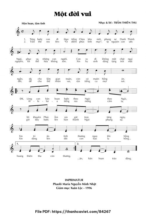 Một đời vui - Trầm Thiên Thu - trang 1