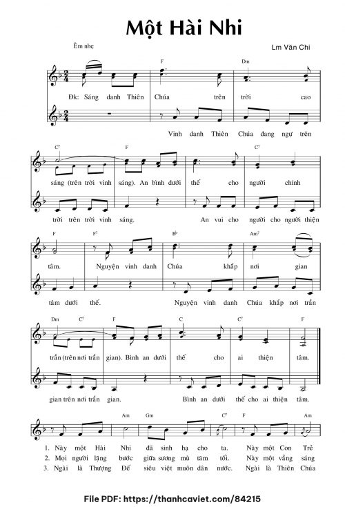 Một Hài Nhi - Lm. Văn Chi - trang 1