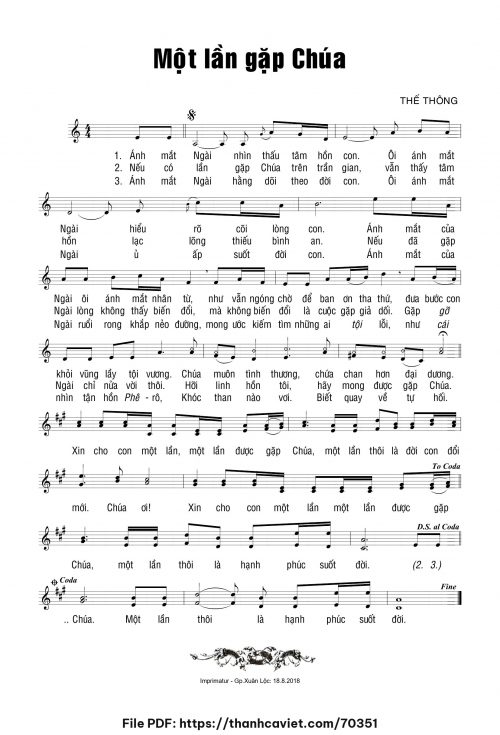 Một lần gặp Chúa - Thế Thông - trang 1