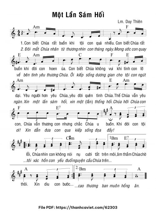 Một lần sám hối - Lm. Duy Thiên - trang 1