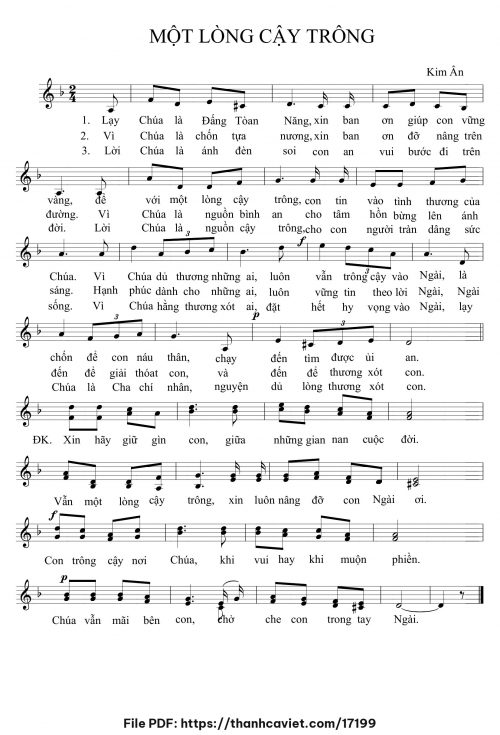 Một lòng cậy trông - Kim Ân - trang 1