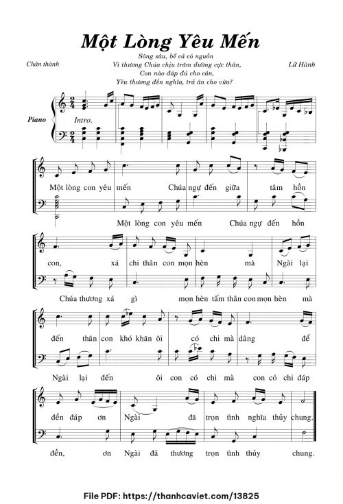 Một lòng yêu mến - Lữ Hành - trang 1
