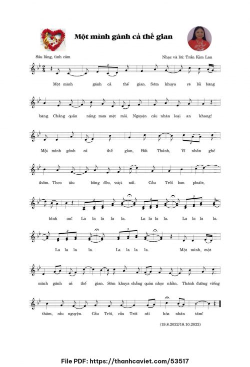 Một mình gánh cả thế gian - Trần Kim Lan - trang 1