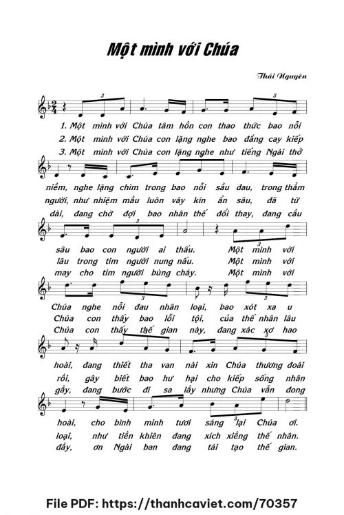 Một mình với Chúa - Lm. Thái Nguyên - trang 1