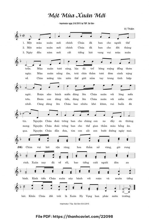 Một mùa xuân mới - Vị Thiên - trang 1