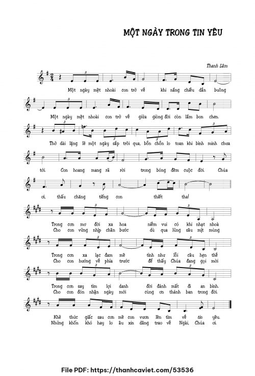 Một ngày trong tin yêu - Thanh Lâm (Song Mộc) - trang 1