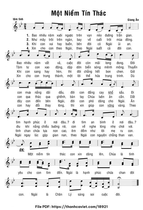 Một niềm tín thác - Giang Ân - trang 1