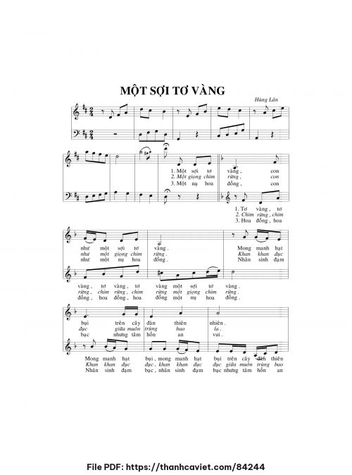 Một sợi tơ vàng - Hùng Lân - trang 1