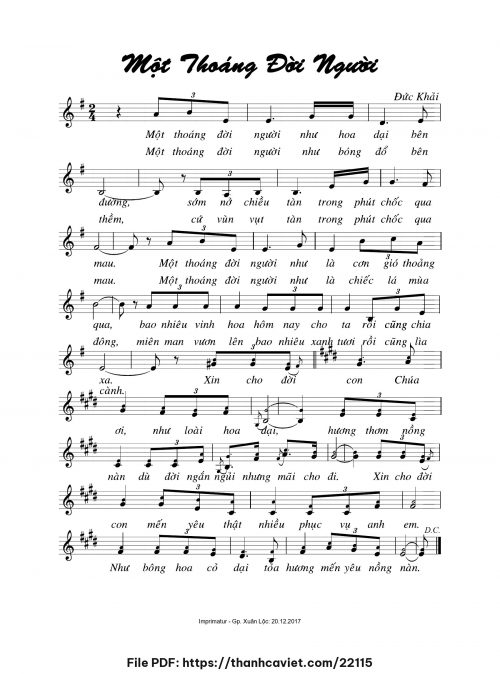 Một thoáng đời người - Đức Khải - trang 1