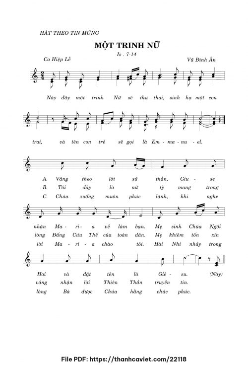 Một Trinh Nữ - Vũ Đình Ân - trang 1