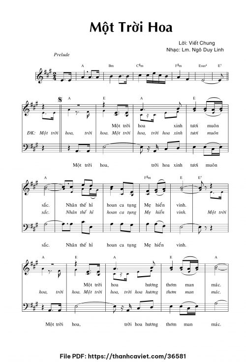 Một trời hoa - Lm. Ngô Duy Linh - Viết Chung - trang 1